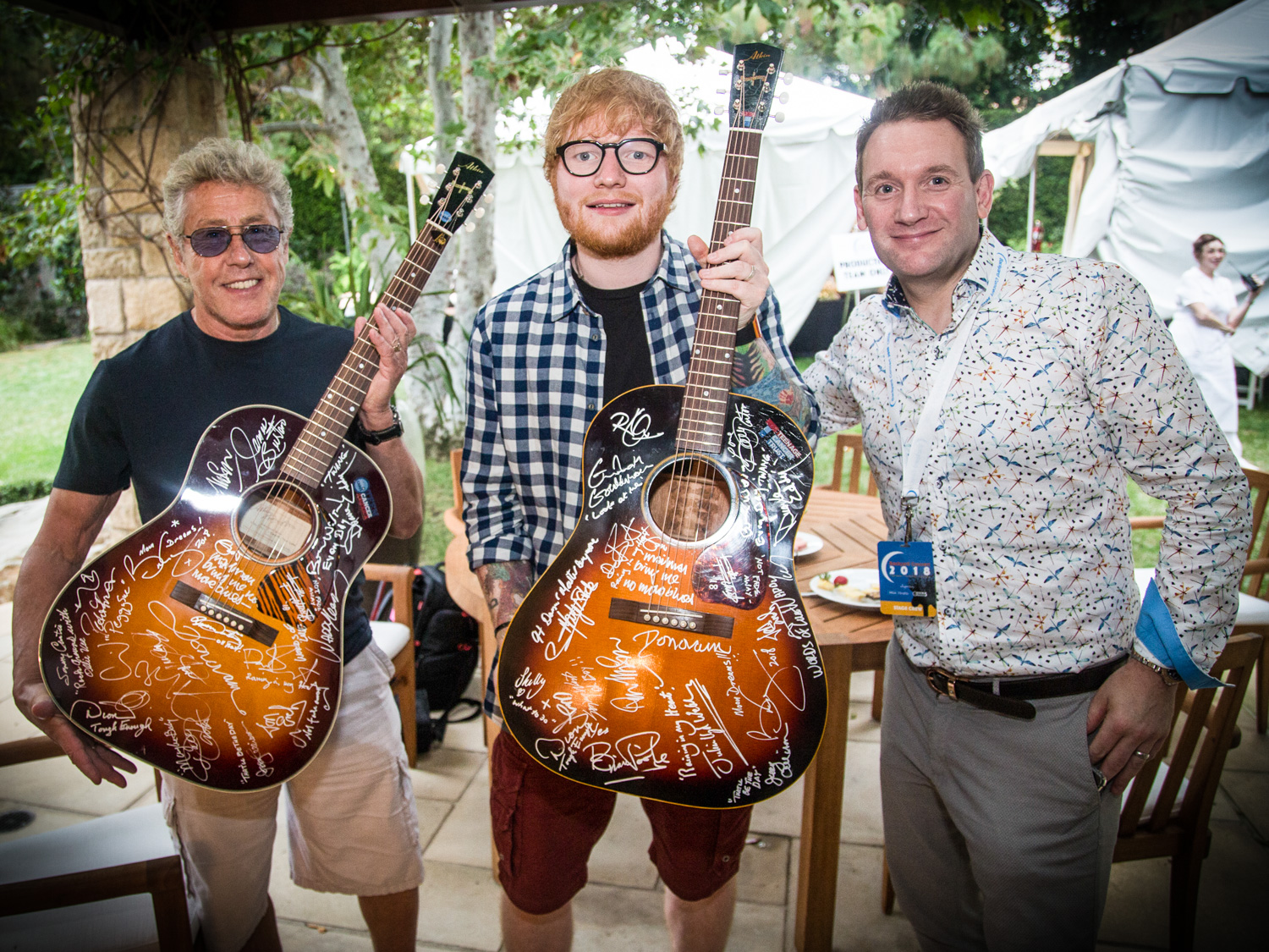 Roger Daltrey, Ed Sheeran, Peter Bradley